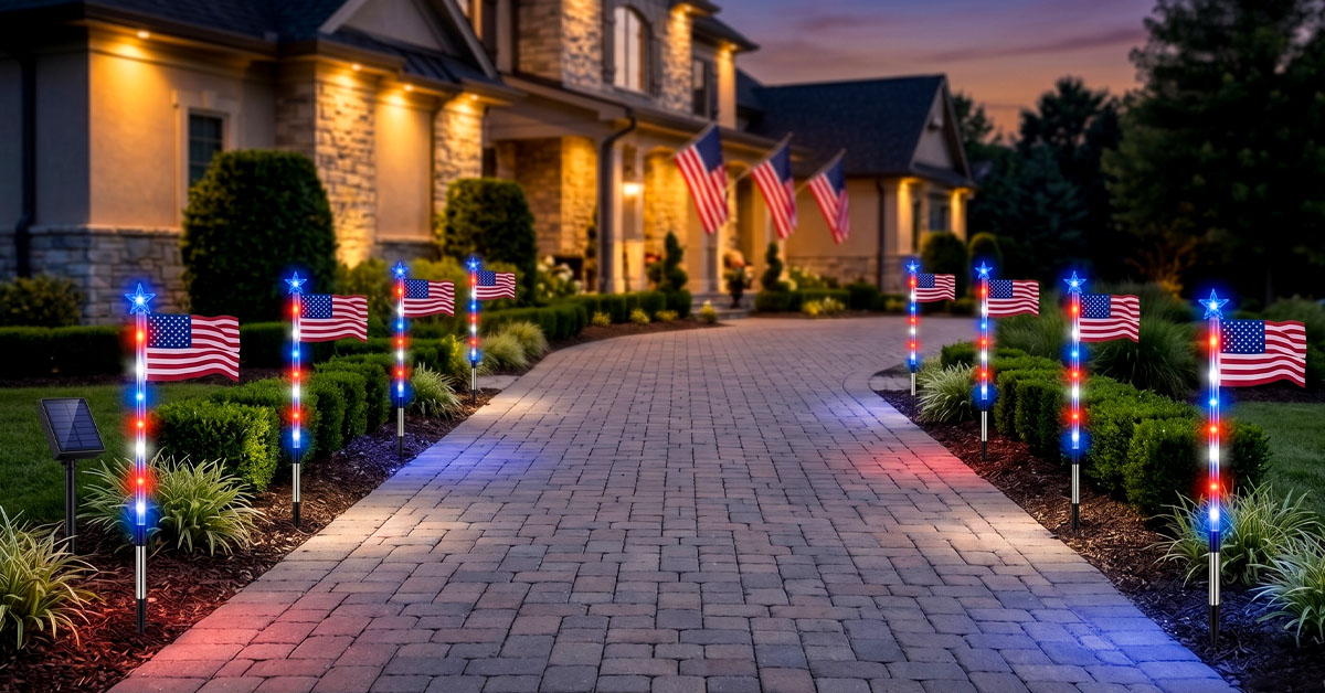 Festive American Flag Design Elevates Your Yard