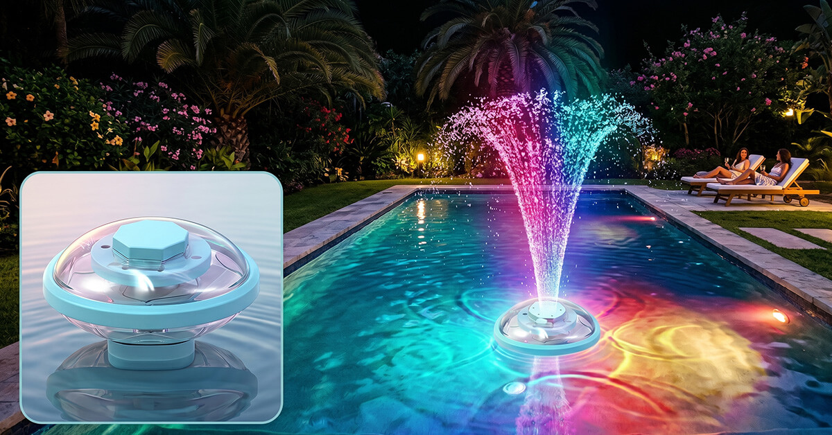 Transforms Any Pool into a Vibrant Glowing Oasis