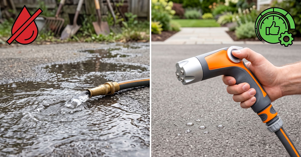 Saves 40% More Water with Thumb-Controlled Flow