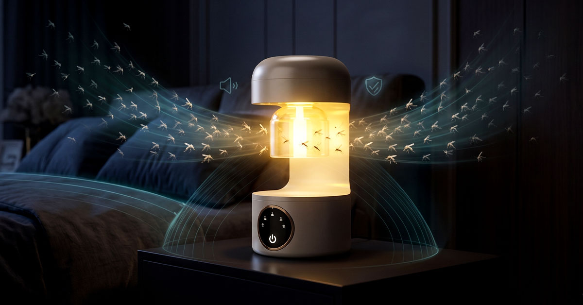 QuietShield Light Trap Attracts and Eliminates Mosquitoes