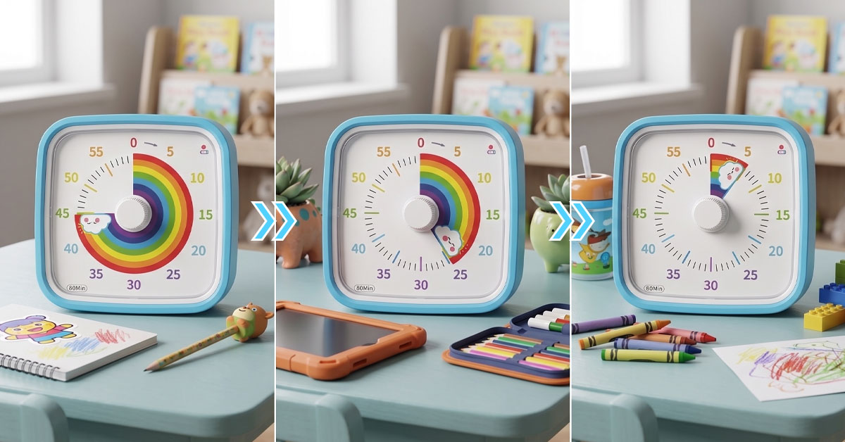 Visualize Time Disappearing with a Rainbow Disk