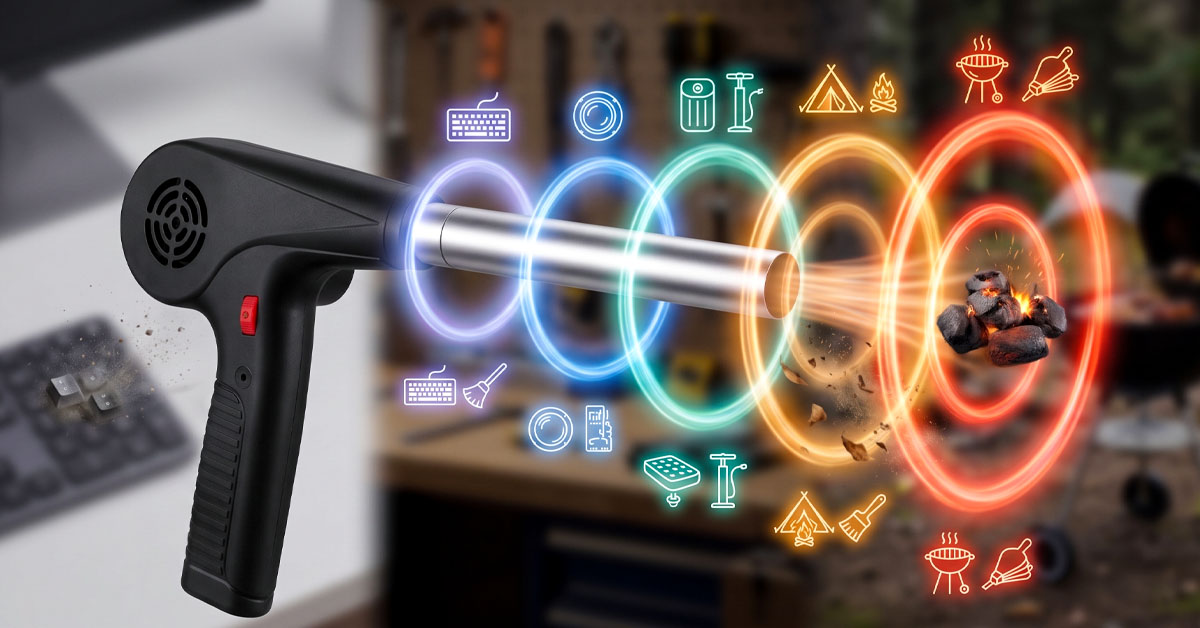 Adjustable Airflow Tackles Grilling, Camping, and Cleaning Tasks