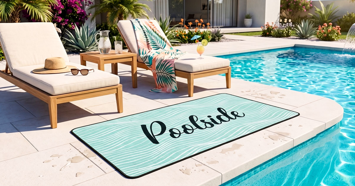 Fun Summer Pattern Elevates Pool Decor