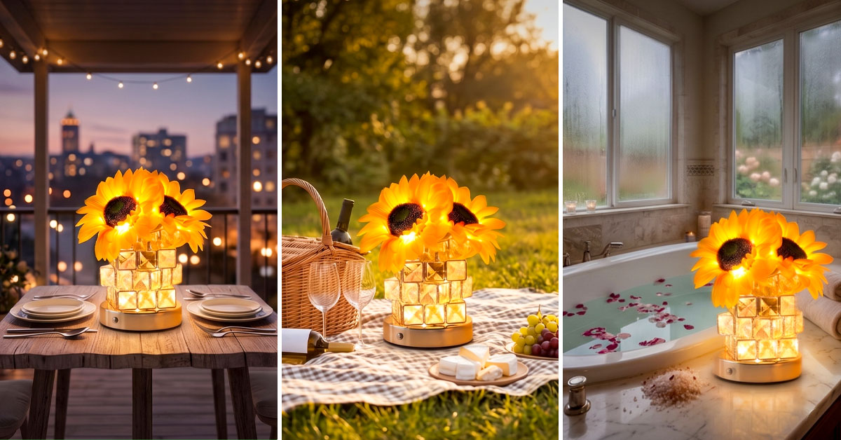 Cordless Design Lets You Place SunBloom Anywhere Freely