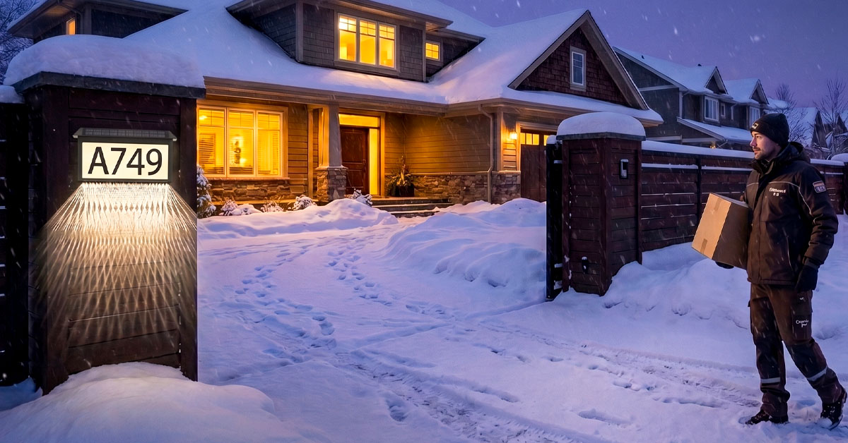 Visible to Emergency Vehicles and Couriers Instantly