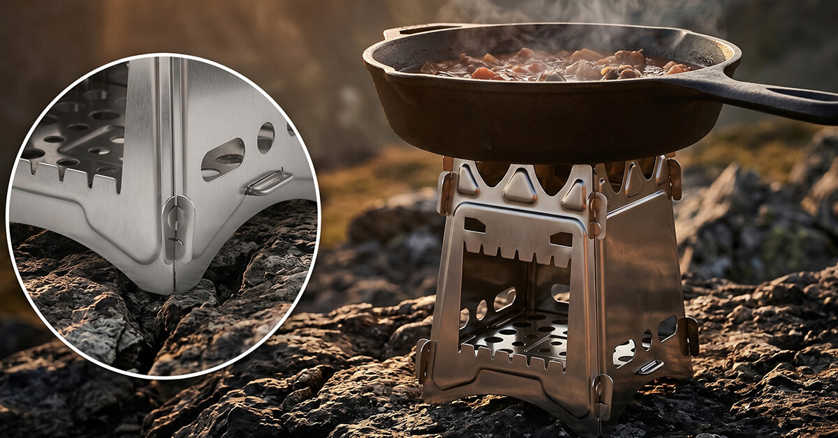 Stable Trivet Holds Heavy Pots on Any Terrain