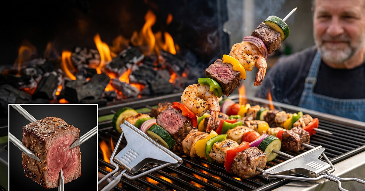 Locks Food Firmly With A 3-Prong Design