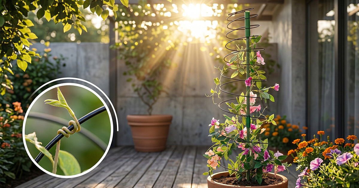 Spiral Design Guides Vines Toward Maximum Sunlight Exposure