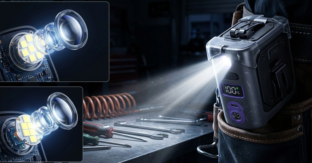 Built-In Flashlight Handles Garages, Yards, And Emergencies