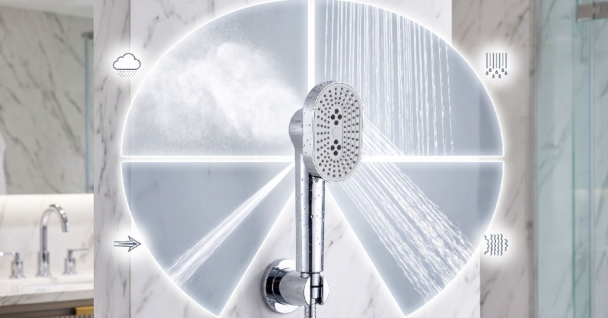 Switches Between Mist, Rainfall, Pulse, and Spray Modes