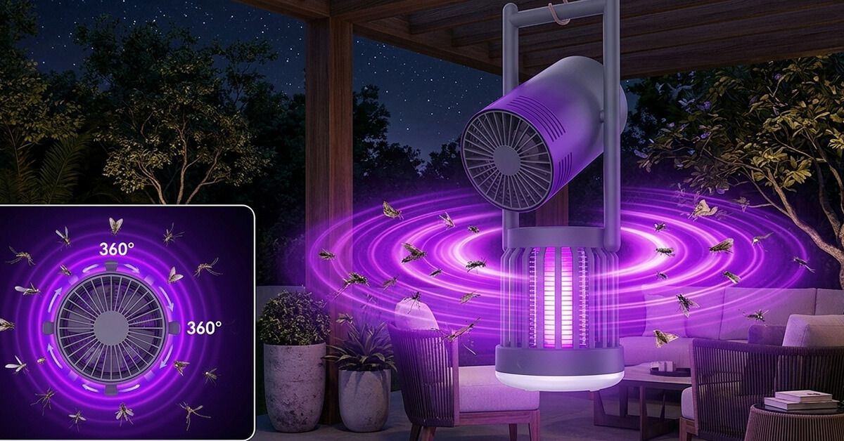 360° Violet Light Lures Insects From All Sides