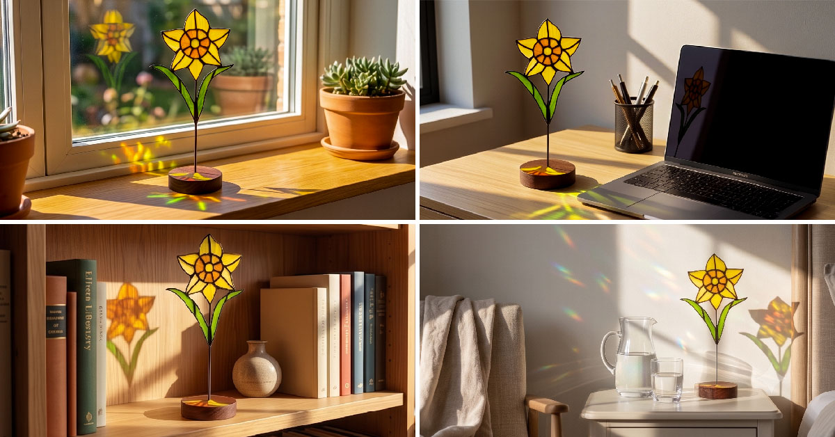Freestanding Design Suits Windowsills, Desks, and Shelves