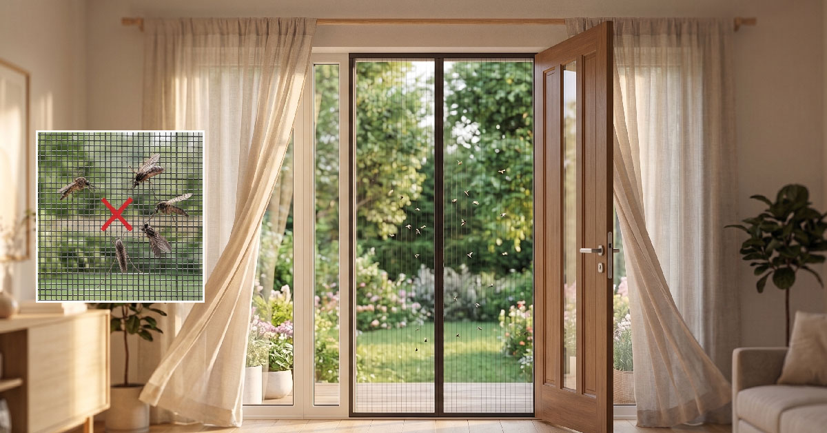 Blocks Bugs While Welcoming Fresh Air Inside
