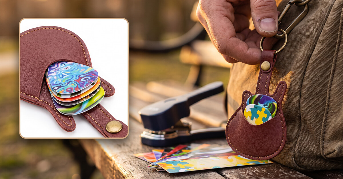 Leather Keychain Holder Keeps Your Picks Always Handy